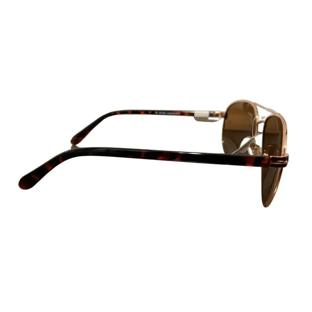 A New Day Target New Womens Gold Frame Brown Lens Aviator Sunglasses